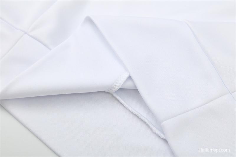 Retro 08/09 Real Madrid White Half Zipper Jacket