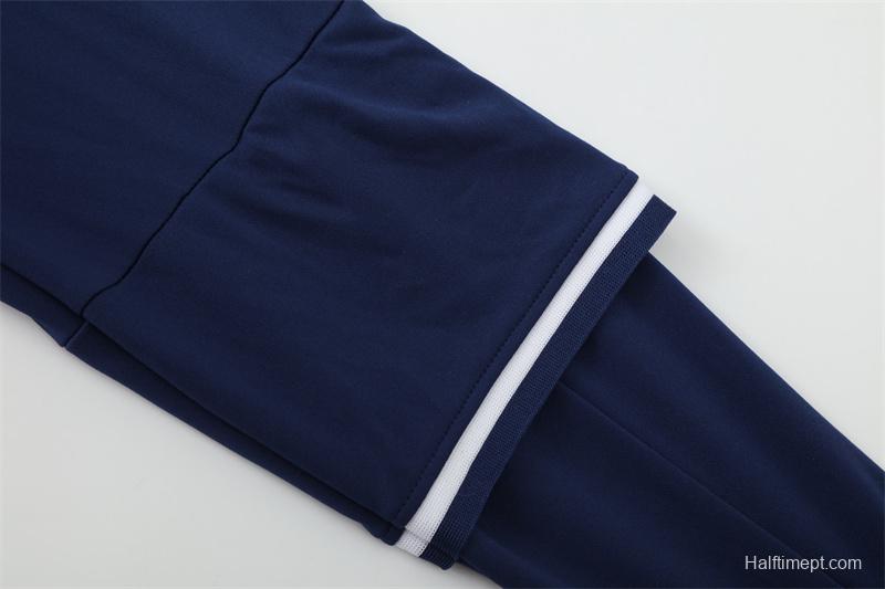 Retro 16/17 Real Madrid Royal Blue Half Zipper Jacket