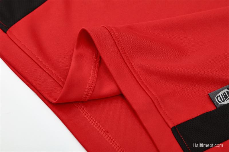 Retro 03/04 AC Milan Red Half Zipper Jacket