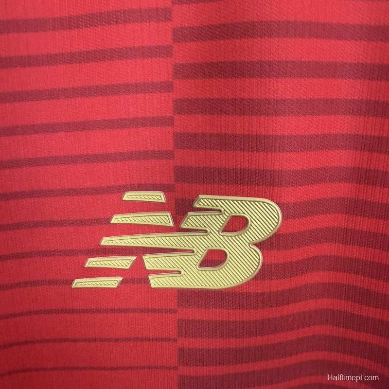 Player Version 25/26 Deportivo Toluca FC Red Home Long Sleeve Jersey