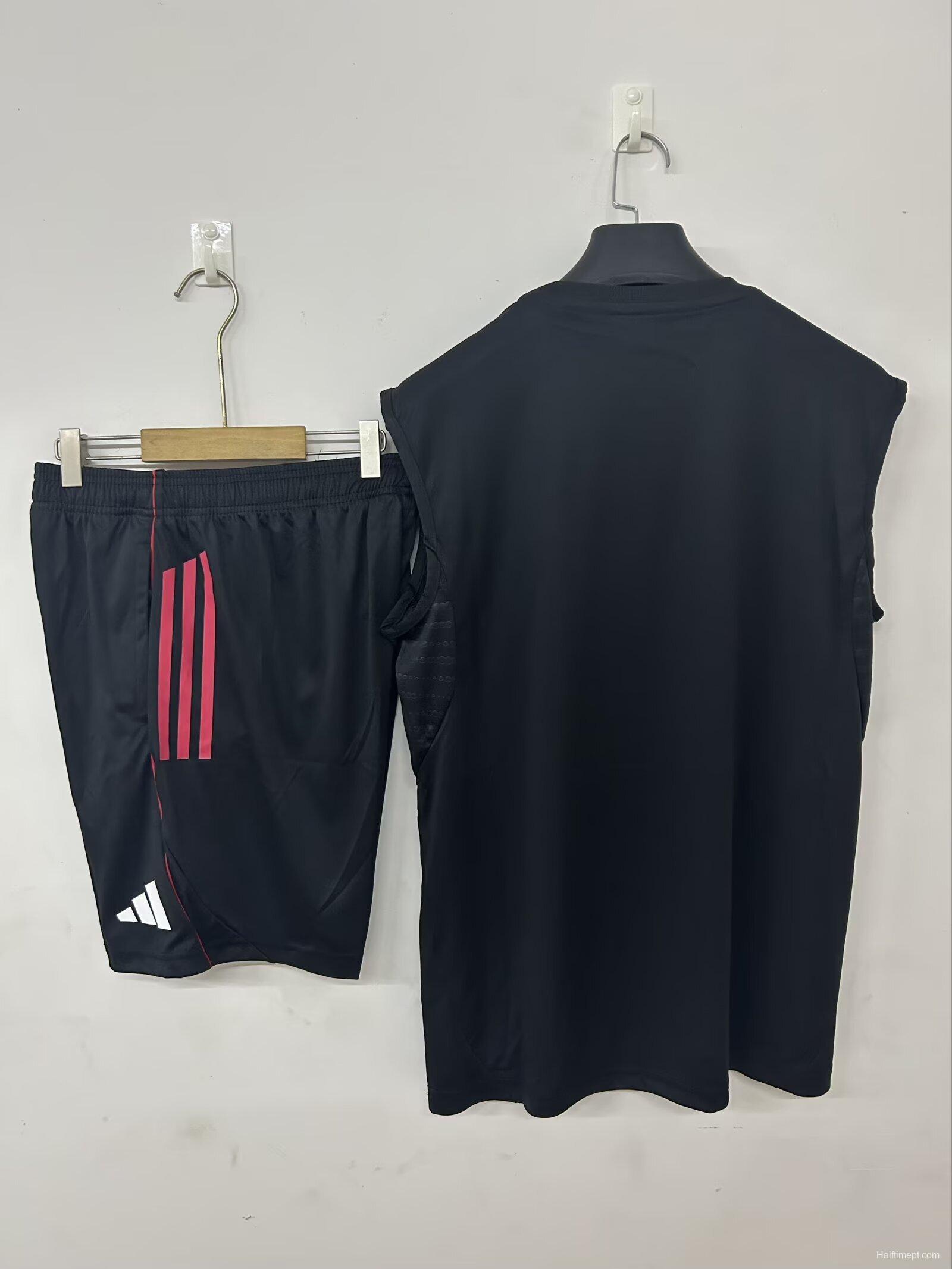 25/26 Ajax Vest Jersey Black+ Shorts