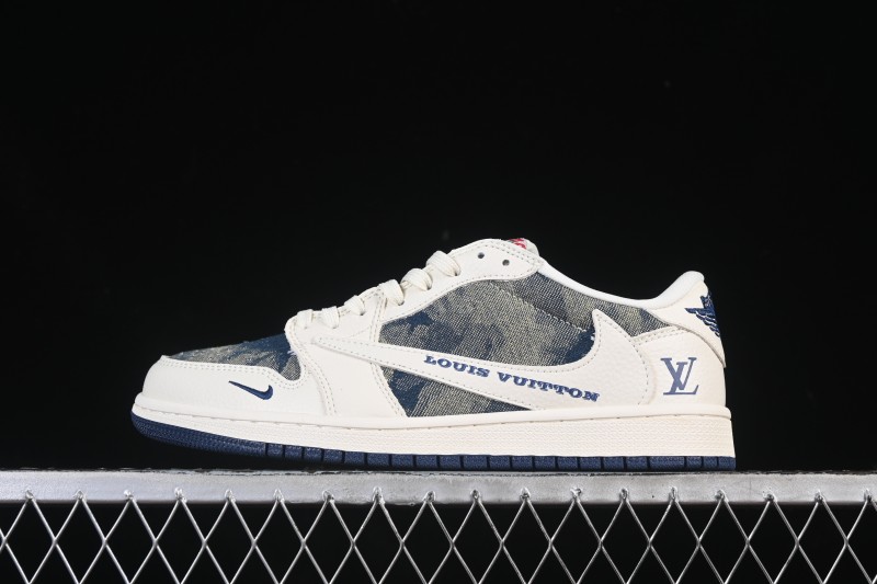Nike Travis Scott x Fragment Design x Air Jordan 1 Low OG SP AJ1 Low Top Casual Sneakers - LD2028-044