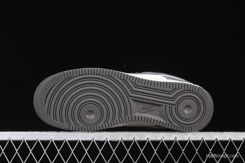 Nike Air Force 1'07 Low Stussy Collaboration Light Gray Canvas Casual Sneakers - JP8028-011