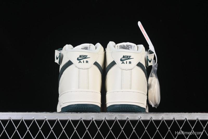 Nike Air Force 1'07 Mid Casual Shoes with Reflective Design and Full-Length Air Cushion - XL0236-235