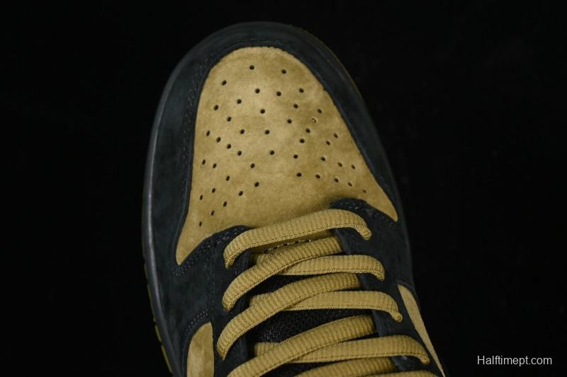 Nike Supreme x Dunk SB Dunk Low Brown Yellow Low-Top Casual Skate Shoes - HQ8487-300