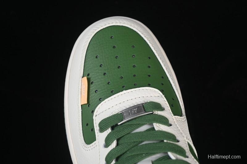 Nike Air Force 1 '07 Low Stone Island Collaboration Beige Green Floral Casual Sneakers - JP8028-010
