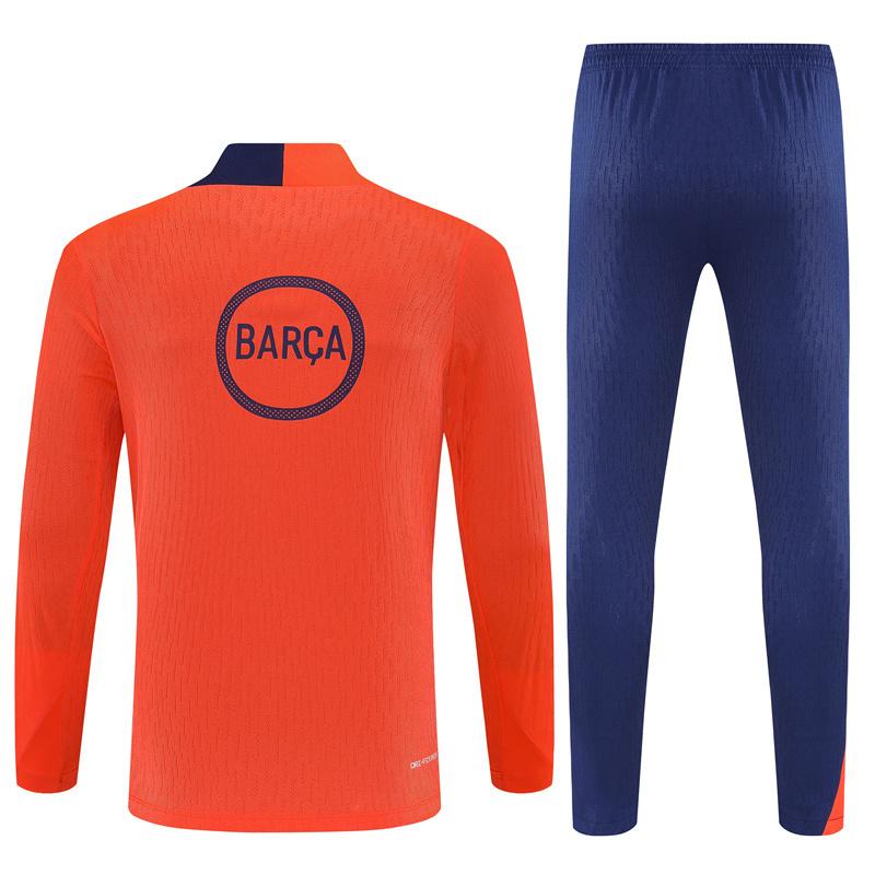 Player Version 25/26 Barcelona Orange T90 Half Zipper Jacket+Long Pants