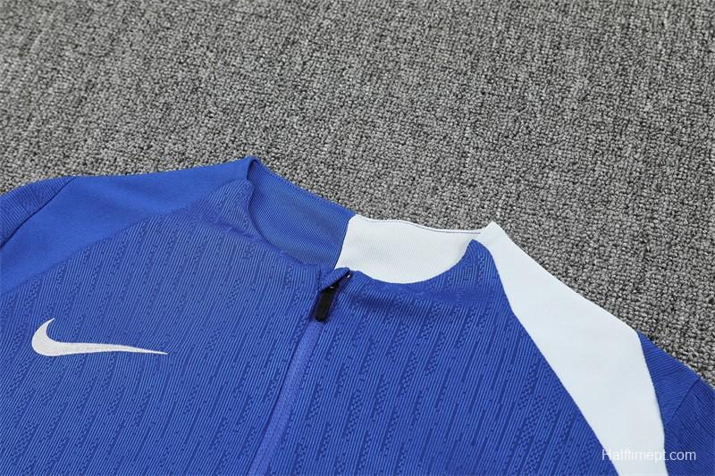 Player Version 25/26 Chelsea Color Blue T90 Half Zipper Jacket+Long Pants