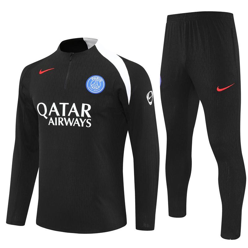 Player Version 25/26 PSG Black T90 Half Zipper Jacket+Long Pants
