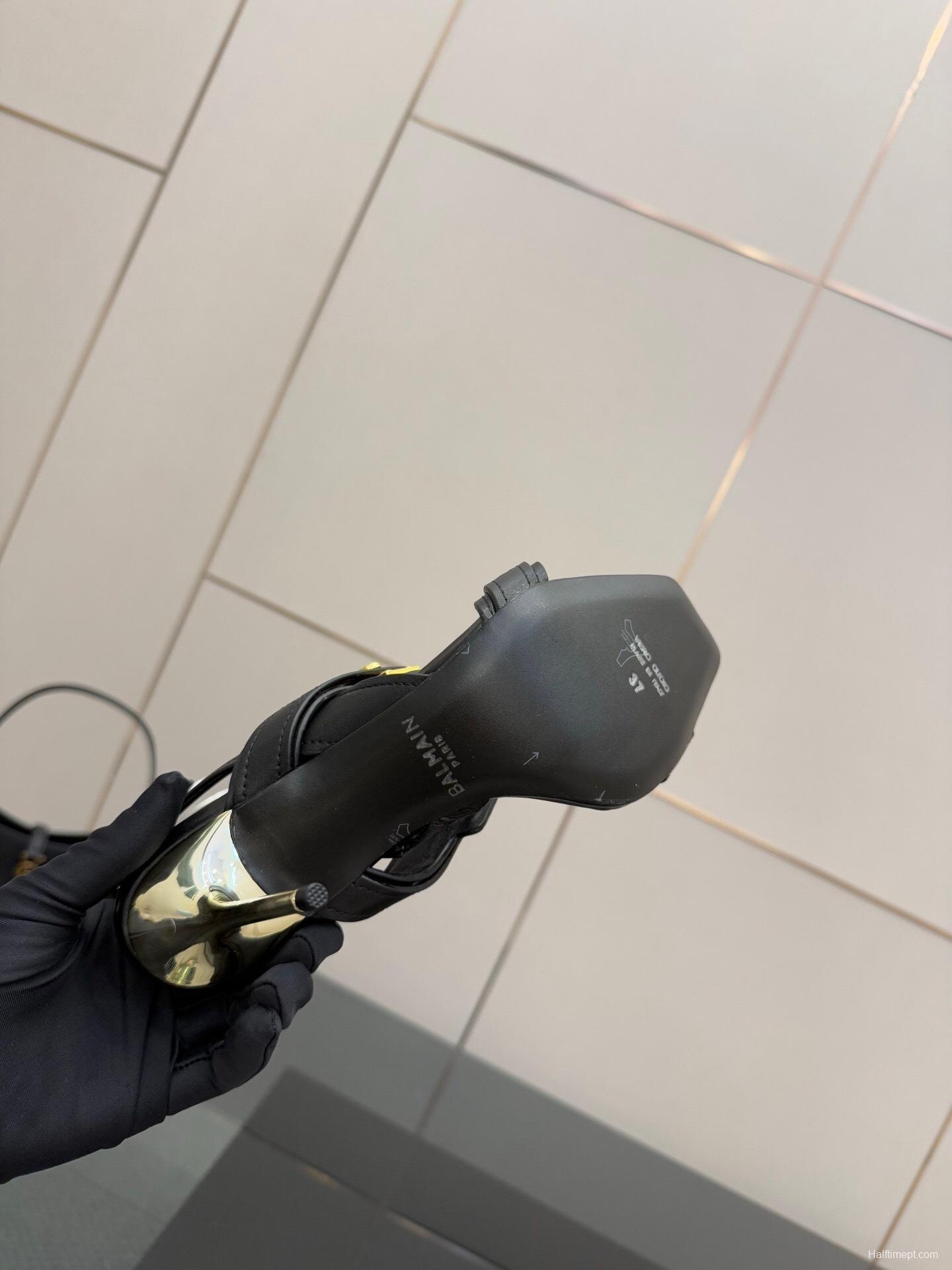 Balmain 2025/SS Metal Heel High Heel Sandals - KFY00320