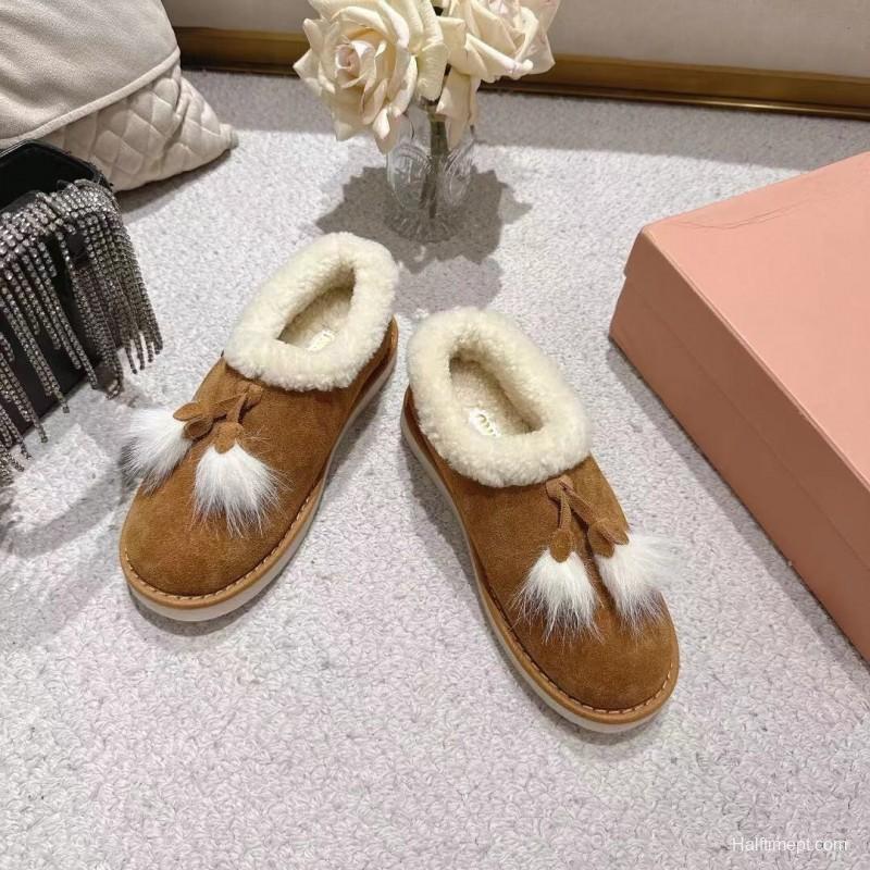 MIU MIU Miu Miu 2025 SS Korean Style Popular Small Potato Snow Boots Upgraded Version - LY00290