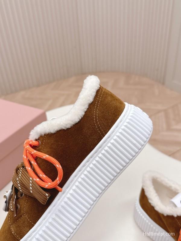 MIUMIU 3D Embroidered Platform Casual Shoes - LY00320/LY00340