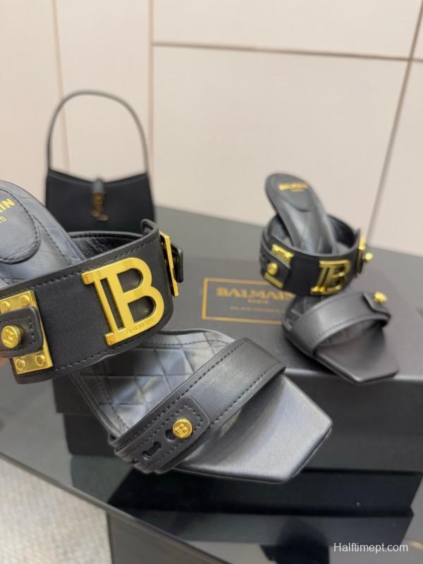 Balmain Metal Heel High Heel Sandals - KFY00320