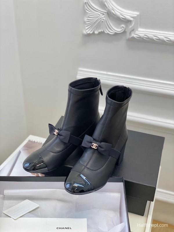 Chanel 2025/SS Autumn Winter Bow Mary Jane Ankle Boots - LY00320