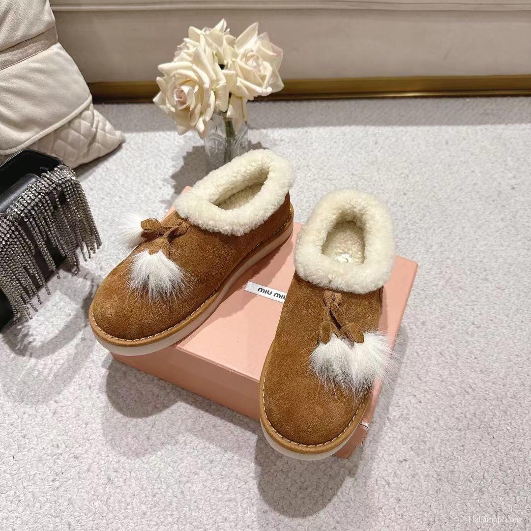 MIU MIU Miu Miu 2025 SS Korean Style Popular Small Potato Snow Boots Upgraded Version - LY00290