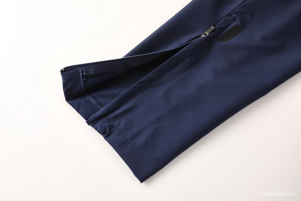 2025 Adidas Royal Blue Half Zipper Jacket+Long Pants S-2XL