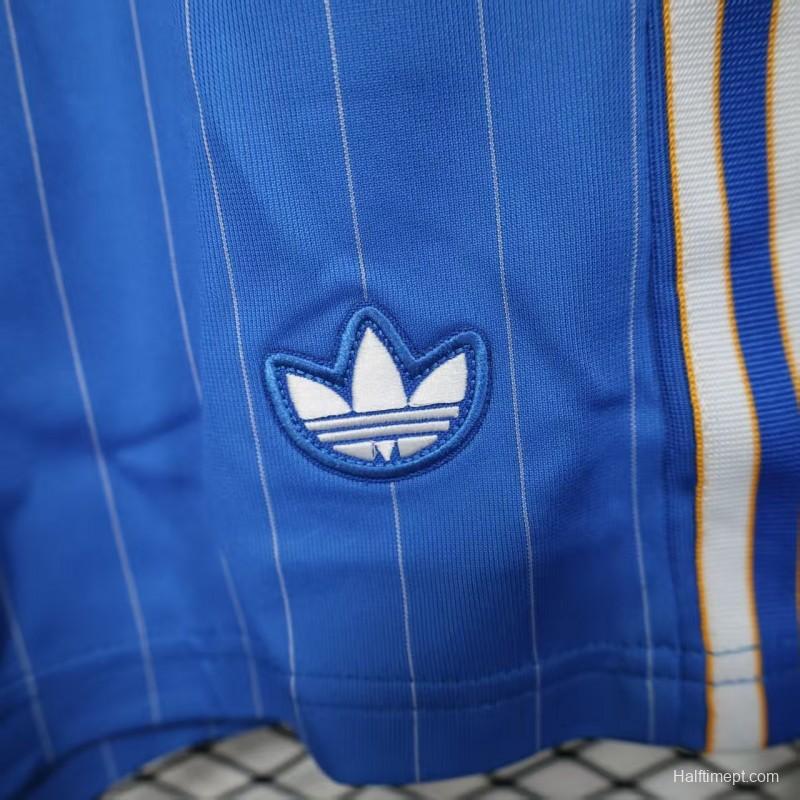25/26 Real Madrid Blue with White Pinstripes Shorts