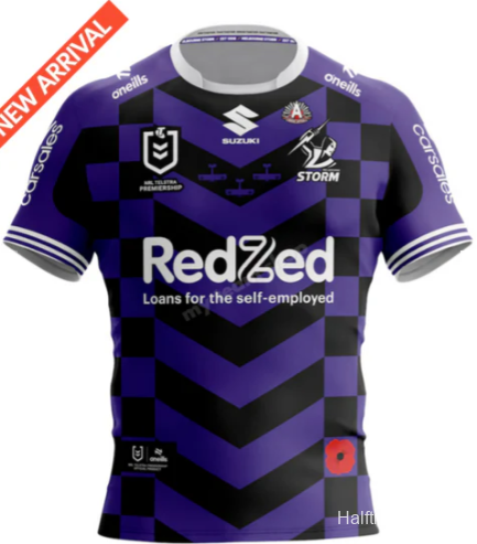 25/26 Melbourne Storm Purple with Black Checkered Chevrons Jersey