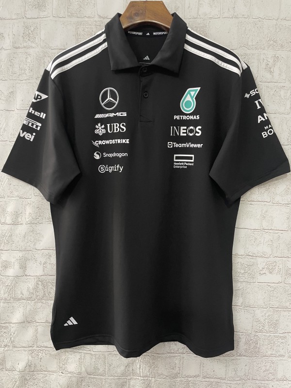 2026 F1 Mercedes-AMG Petronas F1 Team Black Polo Shirt
