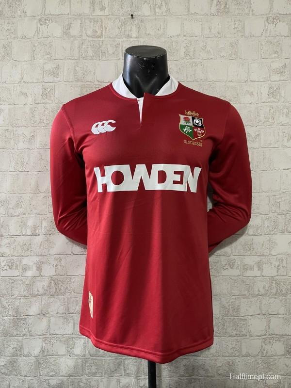2025 British & Irish Lions Red Long Sleeve Jersey
