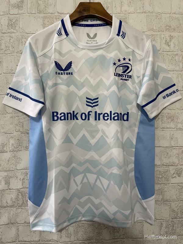 24/25 Leinster White with Chevron Pattern and Sky Blue Panels Jersey
