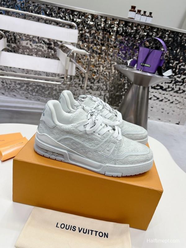 LV LV Trainer Basketball Series Washed Canvas Sneakers - LY00430