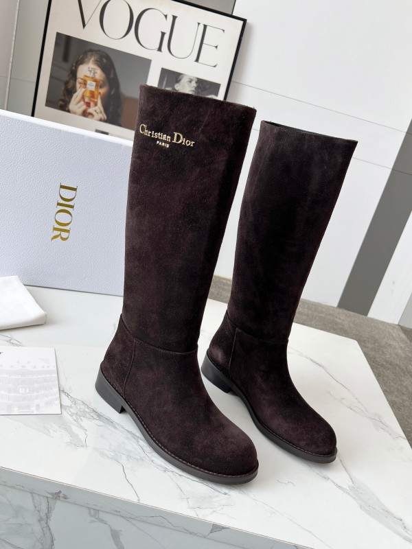 Dior 2025/ss Retro British Style Brogue New Knight Boots - LY00440