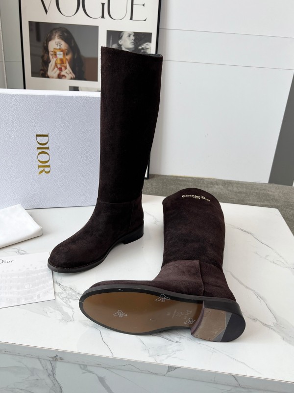 Dior 2025/ss Retro British Style Brogue New Knight Boots - LY00440