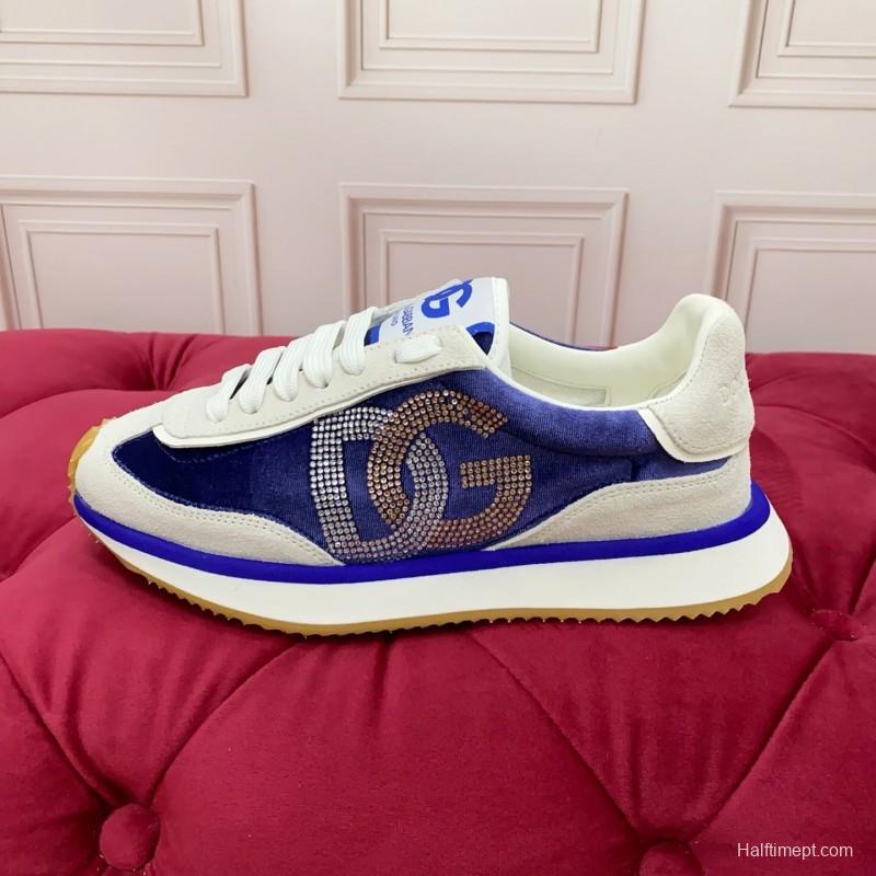 Dolce & Gabbana 2025/SS New Collection Luxury Embroidered Logo Sneakers with Imported Leather - AS00300