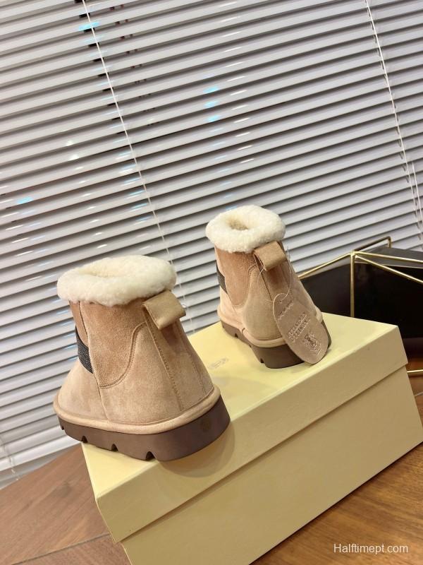 Brunello Cucinelli Winter New Snow Boots Lamb Fur Buns Boots - AS00350