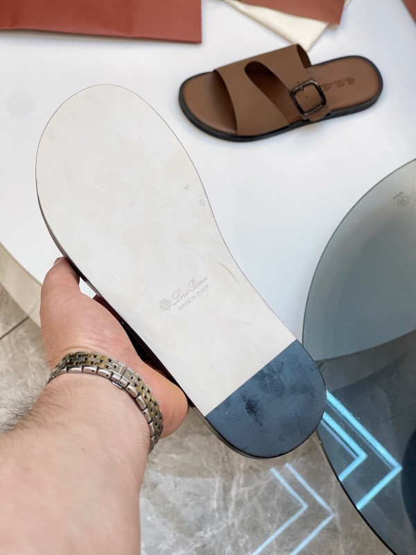 Loro Piana 2025 SS Men's Spring Summer Slippers with High-Quality Stitching and Comfortable Sole - AS00250