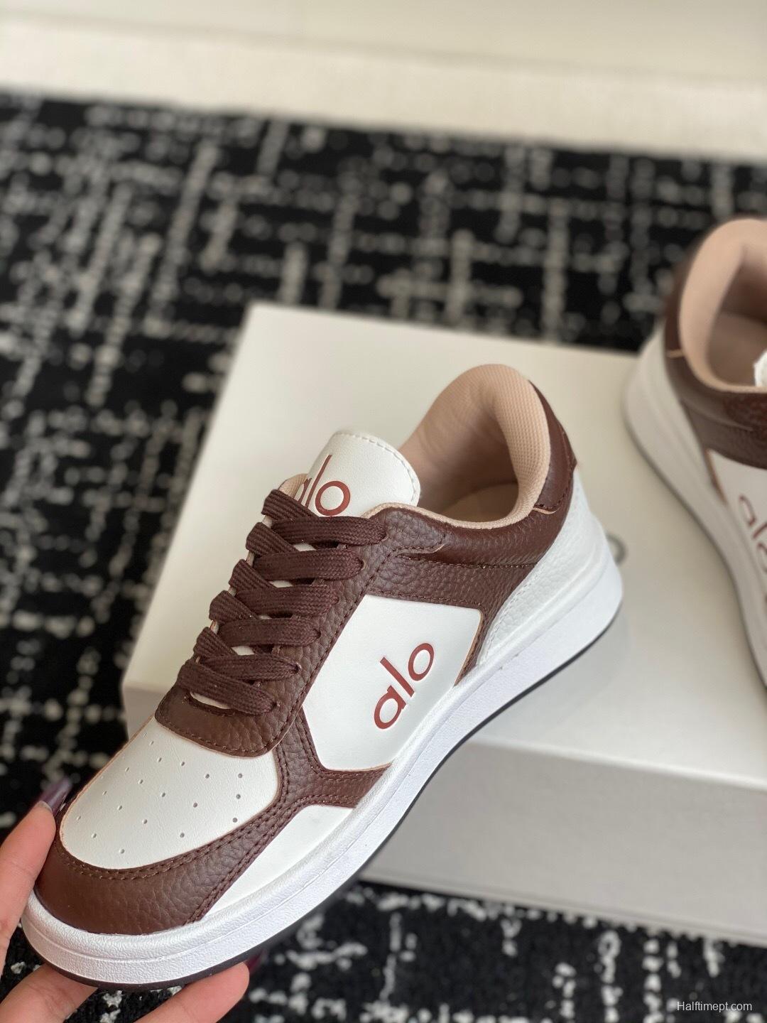 Alo 2025 SS Two-Tone White Sneakers Chunky Sole Comfort Casual - KFY00280