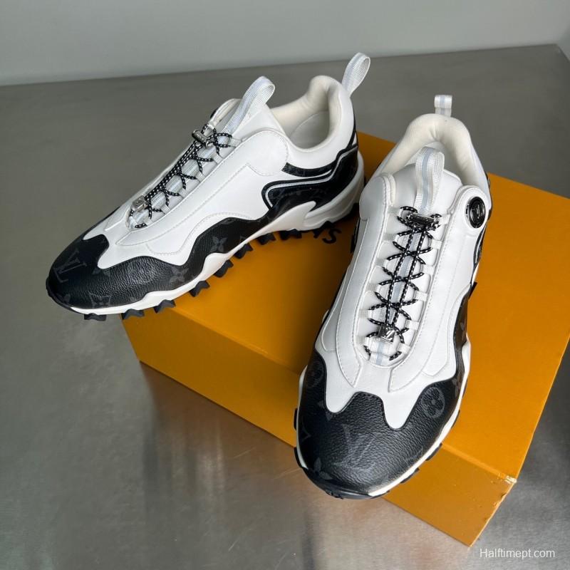 Louis Vuitton Lv RUSH Calfskin Metal LV Circle Accessory Slip-Resistant Low-Top Casual Lifestyle Shoes - YC