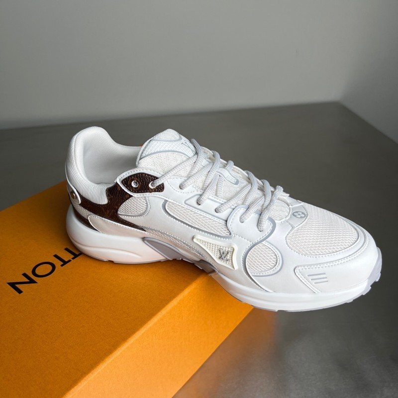 L v Olympia Round Toe Lace-Up Low Top Casual Lifestyle Shoes - YC