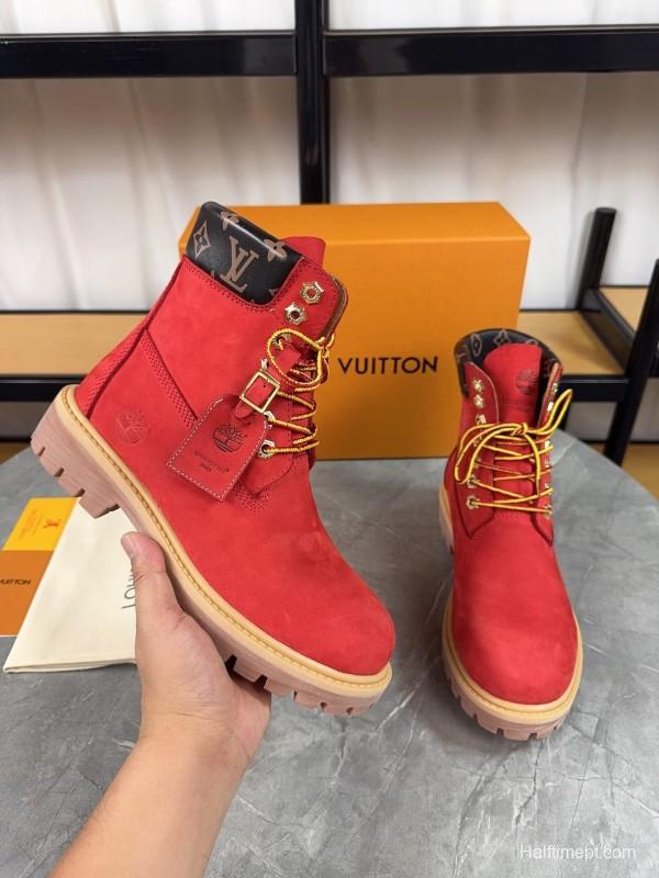 Timberland x LV Monogram Ankle Boots Waterproof Suede - LY00380