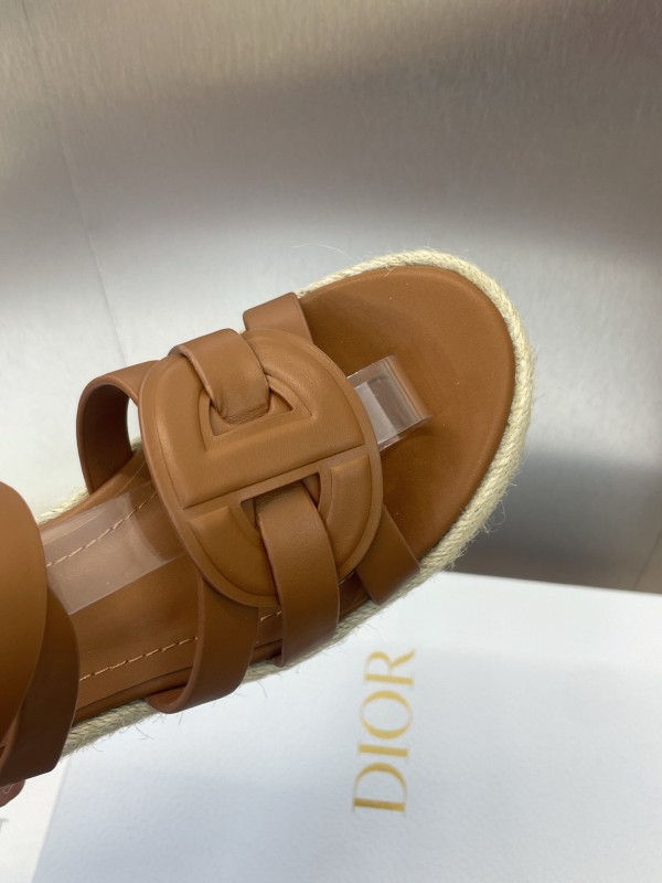 Dior D-Club Jelly Color Hollow Layered Cross Strap Platform High Heel Women's Shoes - KFY00290