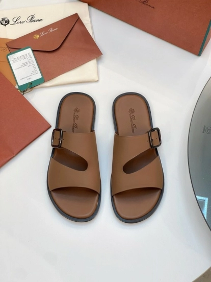Loro Piana 2025 SS Men's Spring Summer Slippers with High-Quality Stitching and Comfortable Sole - AS00250