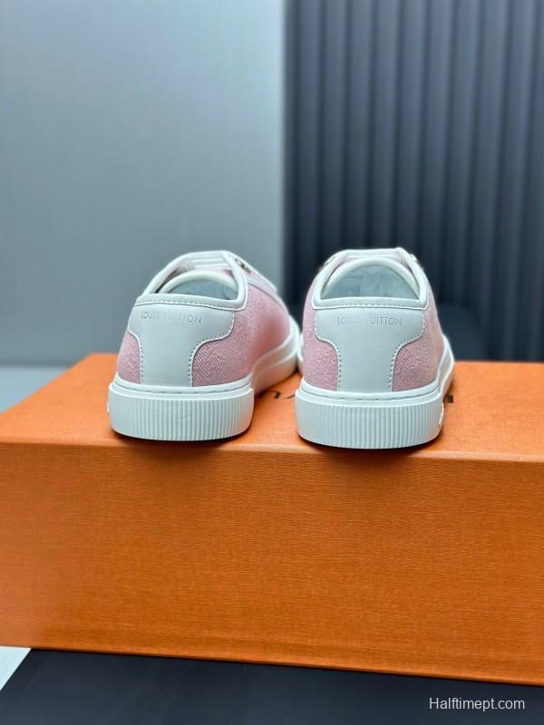 Louis Vuitton Time Out Series Animal Print Casual White Sneakers - AS00260