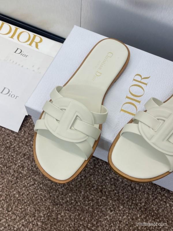 Dior D-Club Jelly Color Hollow Layered Cross Strap Women's Sandals - KFY00280