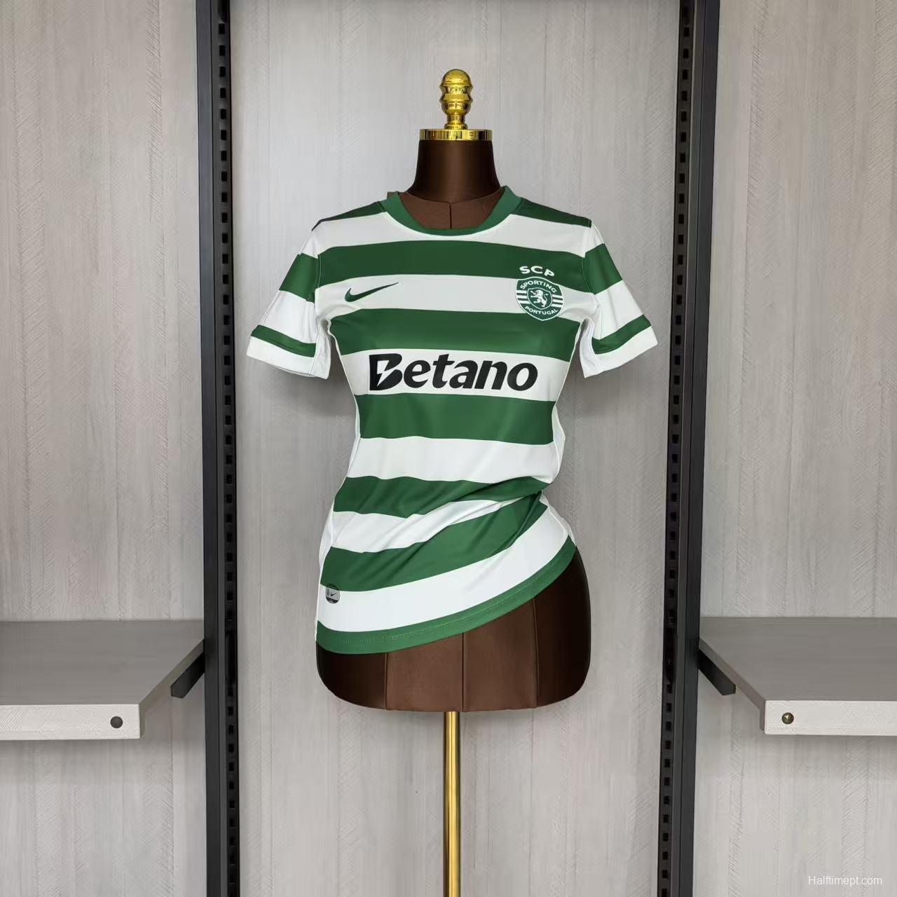 25/26 Women Sporting Lisbon Home Jersey