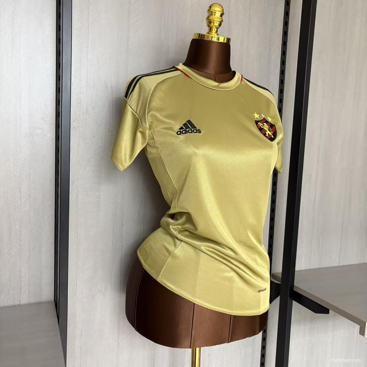 2016 Women Retro Recife Sports Gold Jersey