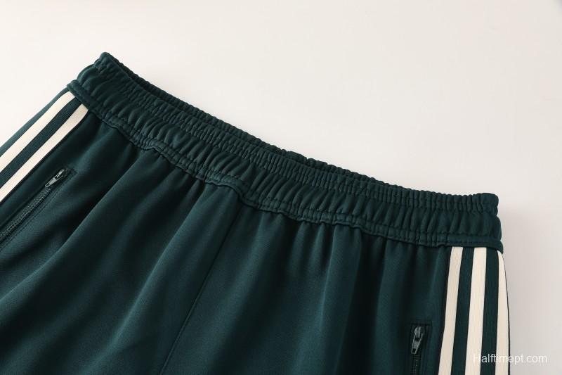 25/26  Juventus Retro Dark Green  Full zipper Jacket Tracksuit+ long pants