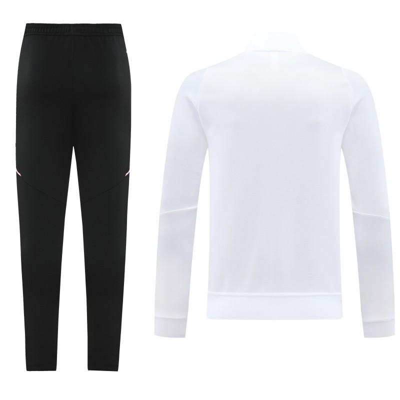 25/26  Juventus White  Full zipper Jacket Tracksuit+ long pants