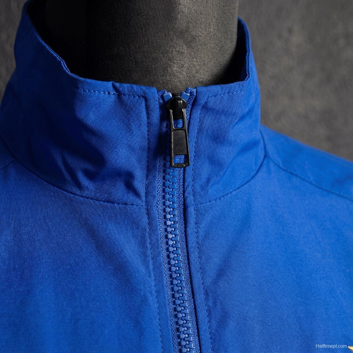 1998 Vintage Style Brazil Blue Jacket Windbreaker