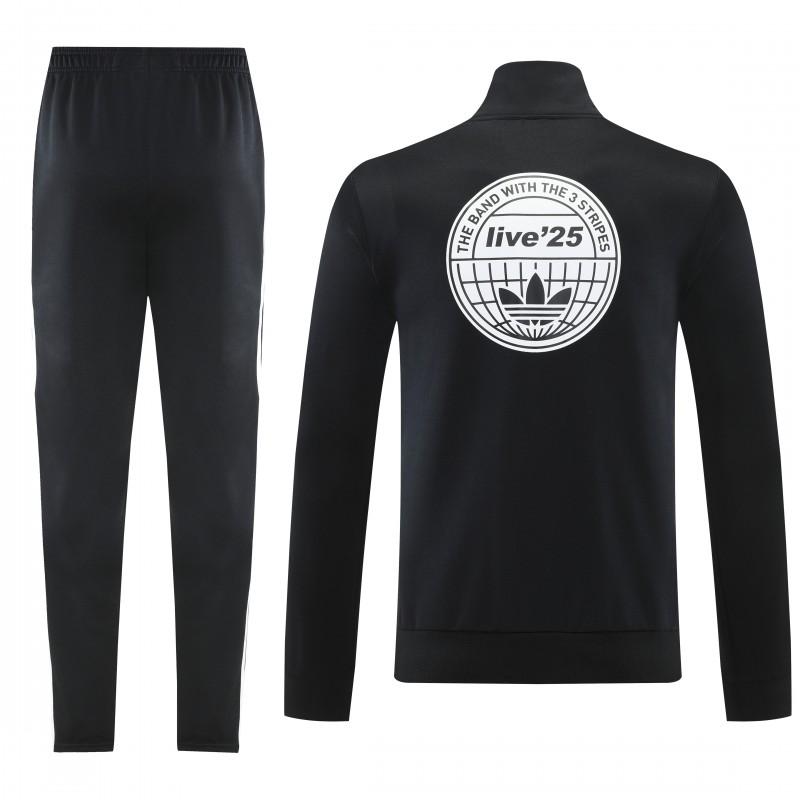 2026 Adidas Black Full Zipper Jacket + Long Pants