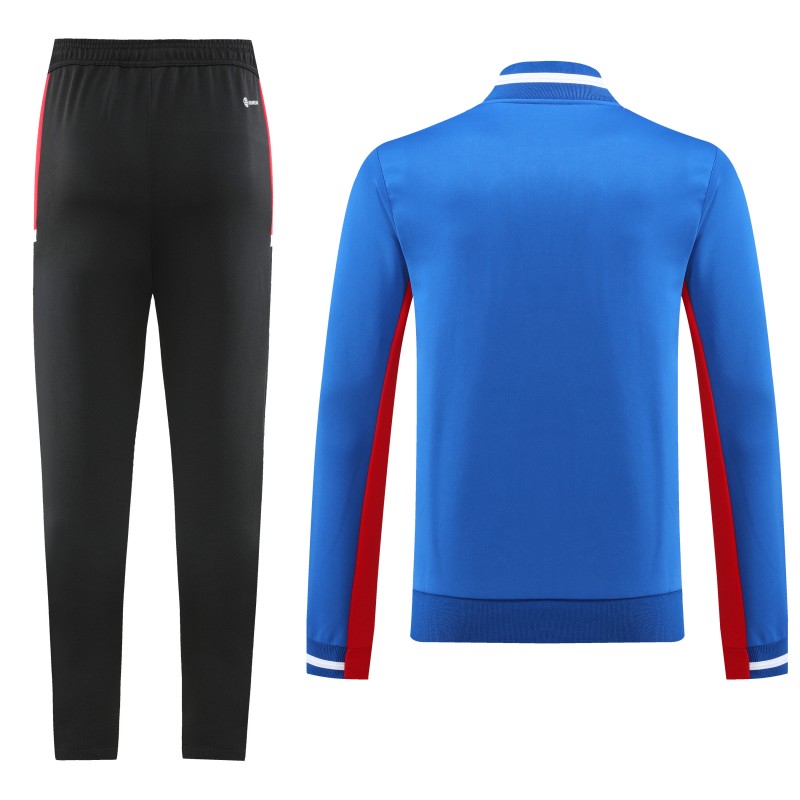 2026 Adidas Blue Full Zipper Jacket + Black Long Pants