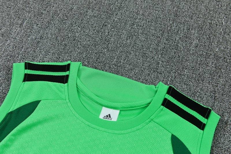 26/27  Mexico Green Sleeveless Training Vest + Black Shorts Set