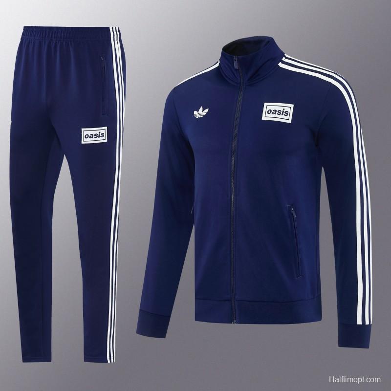 2026 Adidas Navy Blue Full Zipper Jacket + Long Pants