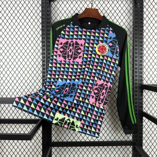 1990 Retro Colombia Goalkeeper Long Sleeve Jersey