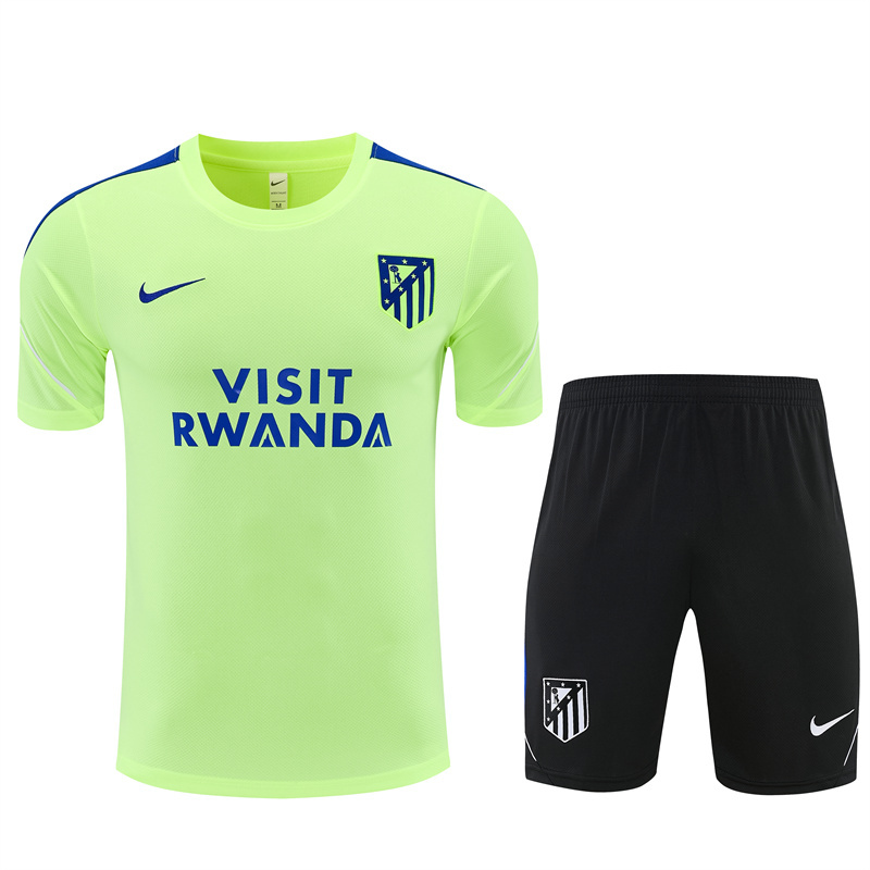 2026 Atletico Madrid Fluorescent Green Short Sleeve+Soccer Shorts